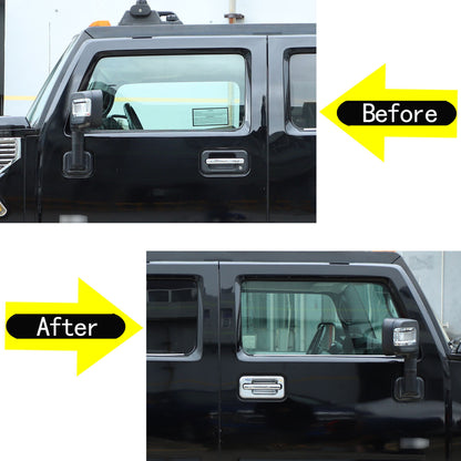 Chrome Steel Exterior Rocker Panel Trim Hood Deck Vent Set For Hummer H2 03-09 49