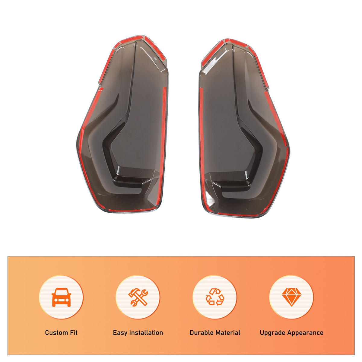 Smoked Black Rear Tail Light Trim For BMW 2 Series F22 G42/M2/M240i G87 22+ 10