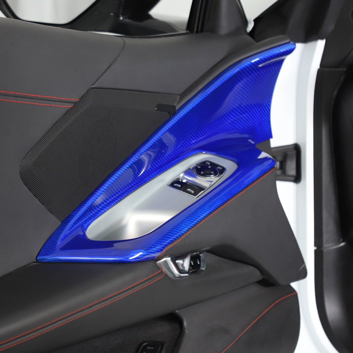 Blue Real Carbon Fiber Full Interior Set Decor Trim Kit for Corvette C8 20-25 - Variants 26-30 20