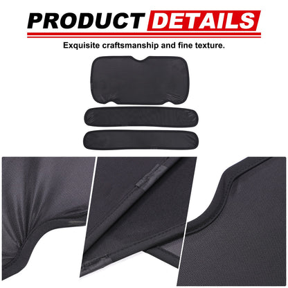 Black Memory Steel Sunroof Sunshade Cover For Land Rover Defender 2004-2018 8