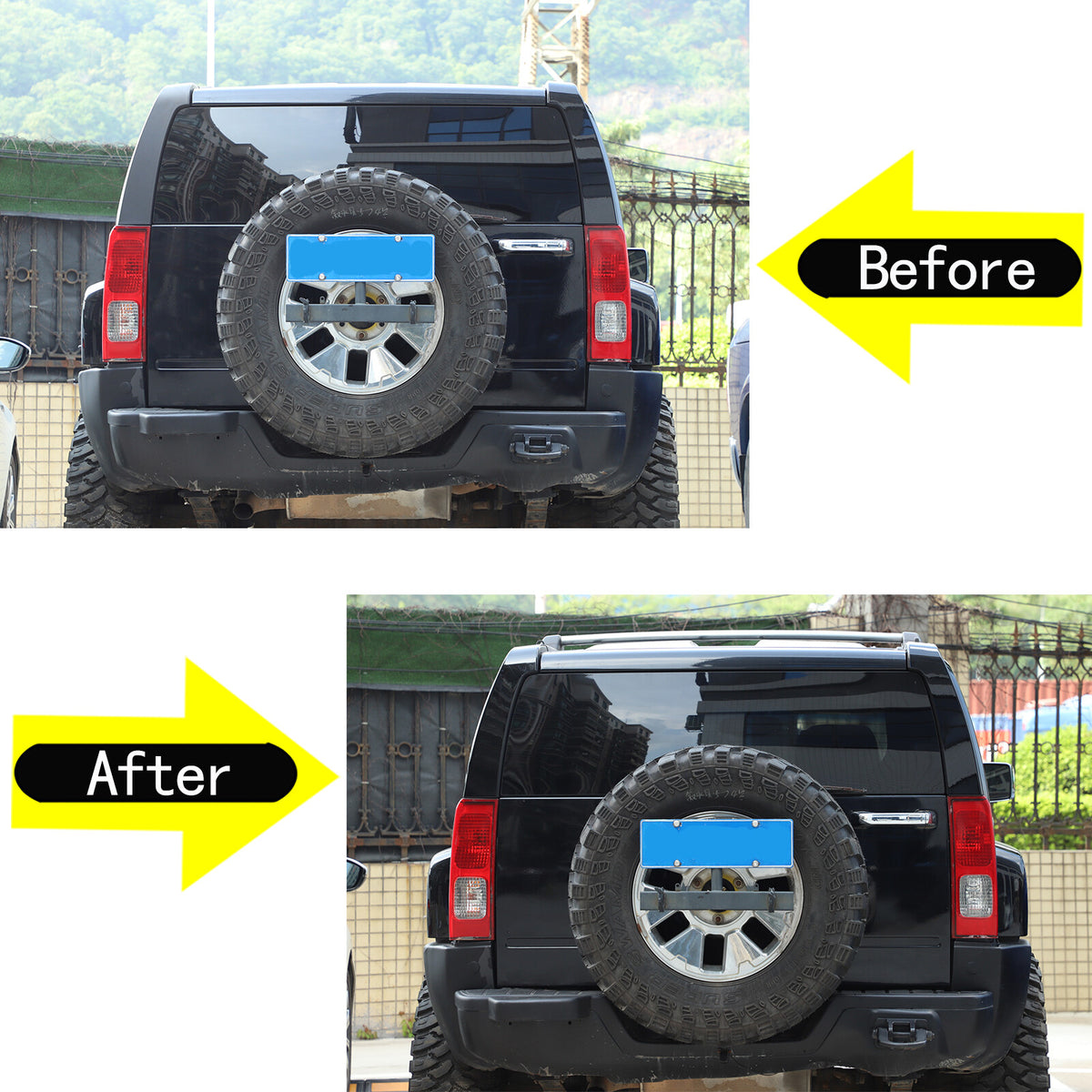 2pcs Glossy Black Window Pillar Posts Door Trim Cover For Hummer H3 2005-09 US 18