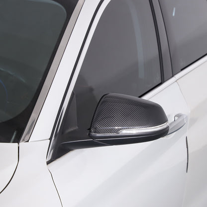 Real Carbon Fiber Wing Mirror Rearview Cover Trim For BMW X1 X2 2016-19 4