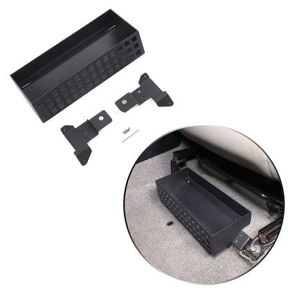 Black Aluminum Alloy Under-seat Storage Basket Tray For Toyota Prado FJ120 03-09 17