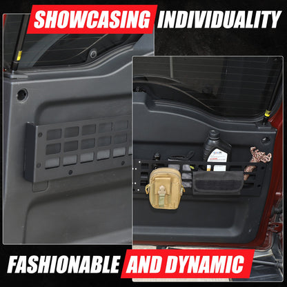 Aluminum Tailgate Hanging Bag Rack Molle Panel For Toyota FJ Cruiser 2007-2021 10