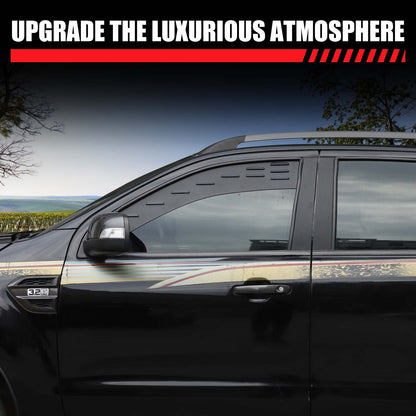 Alloy Front Row Window Vent Louvers Shutter Trim for Ford Ranger T7 T8 2015-2022 12