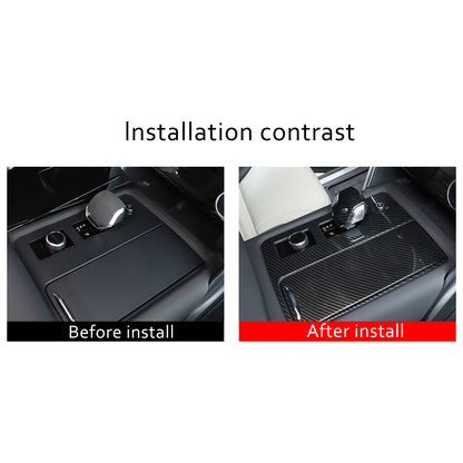 ABS Carbon Fiber Center Gear Shift Cover Trim for Land Rover Discovery 5 20-21 2