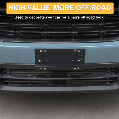 Carbon Steel License Plate Frame Trim For Ford Maverick 2022+ (US Version) 9