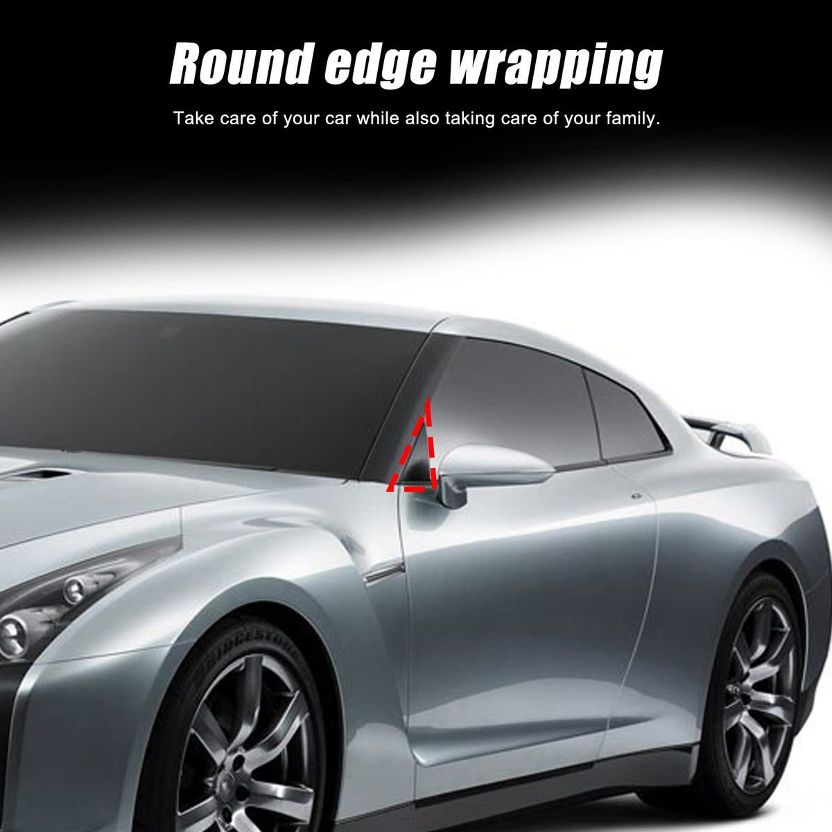 Matte Real Carbon Fiber Front A-Pillar Triangle Trim For Nissan GTR R35 2008-16 4