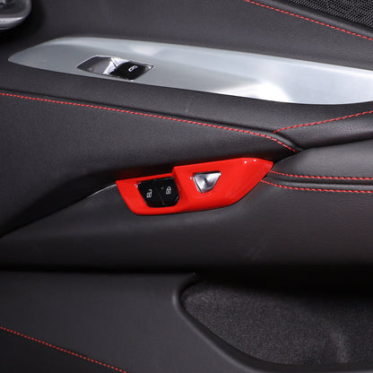 Red Full Interior Set Dash Panel Decor Cover Trim Kit For Corvette C8 2020-25 - Variants 16-20 24