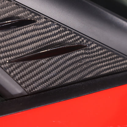 Real Carbon Fiber Window Triangle A-Pillar Cover Trim For Corvette C6 2005-13 14