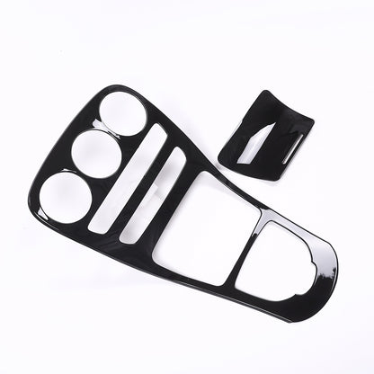 Black Center Console Panel Cover Trim For Benz C Class W205 GLC X253 2015-18 4