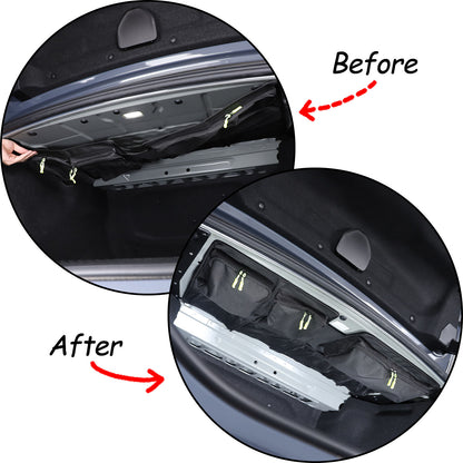 Black Rear Trunk Hanging Storage Bag Organizer For BMW 5 Series G60 i5 2024+ 22