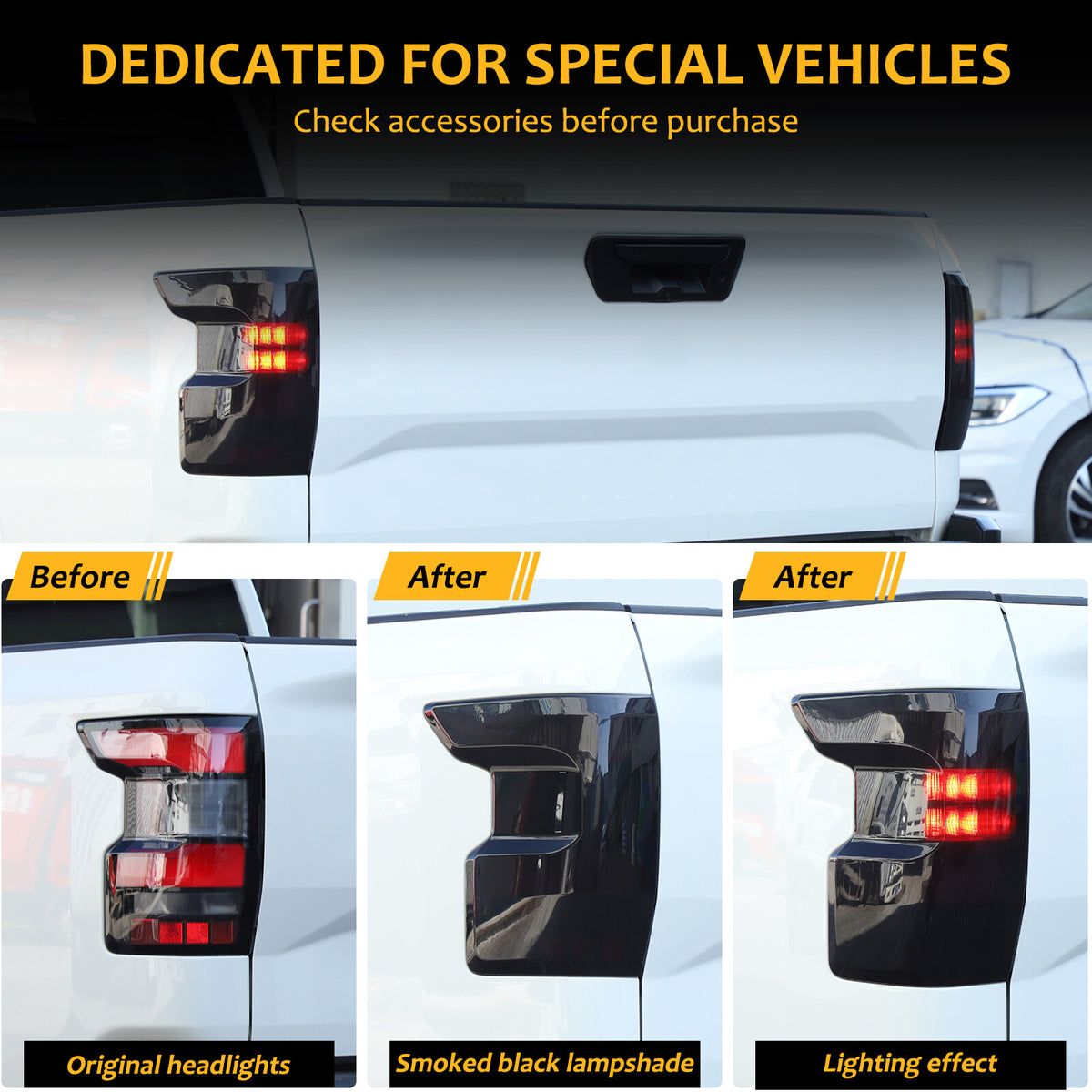Smoked Blackout Tail Light Lamp Cover Bezel Overlay Trim For Nissan Frontier 22+ 13