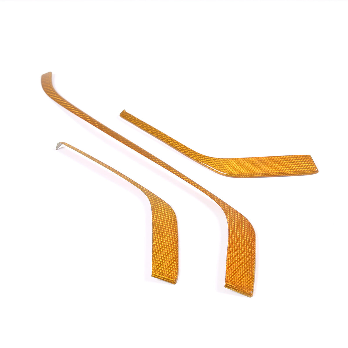 Yellow Carbon Fiber Console Side Dashboard Trim Strip For Corvette C8 20-25 3