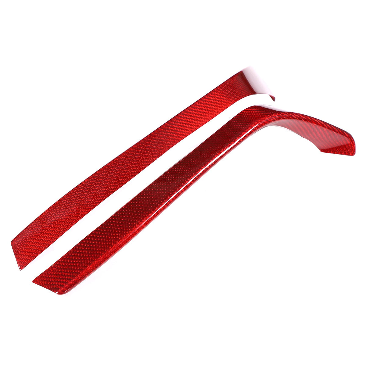 Red Real Carbon Fiber Front Bumper Side Grill Trim For Toyota Supra A90 19+ 9