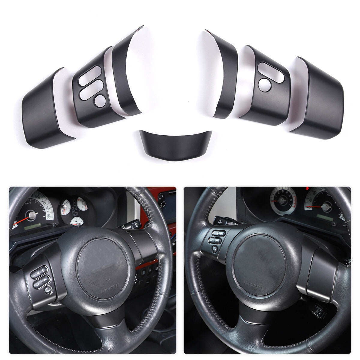 Matte Black Interior Set Dash Panel Cover Trims Kit for Toyota FJ Cruiser 07-22 11