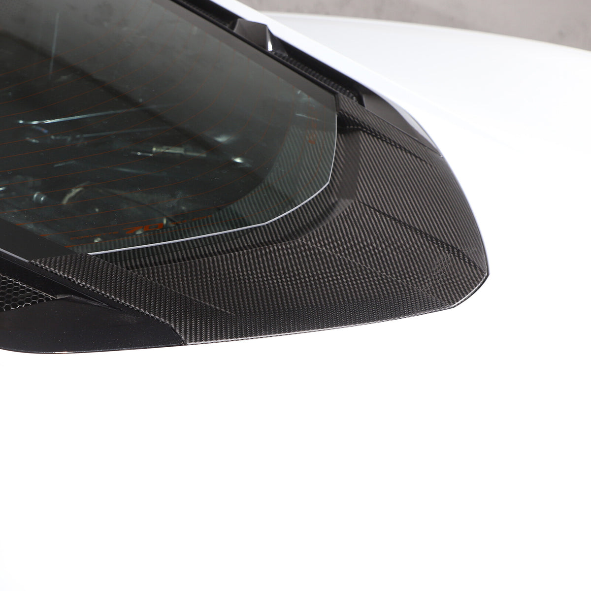 Real Carbon Fiber Rear Window Lower Trim Cover Set For 2020-26 C8 Corvette Coupe 23