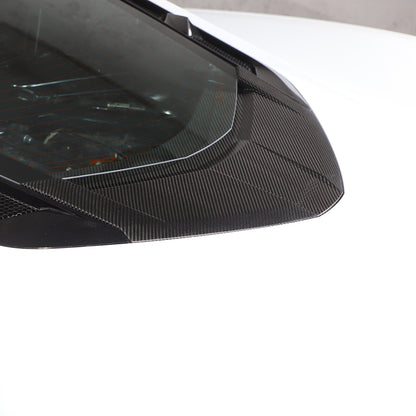 Real Carbon Fiber Rear Window Lower Trim Cover Set For 2020-26 C8 Corvette Coupe 23