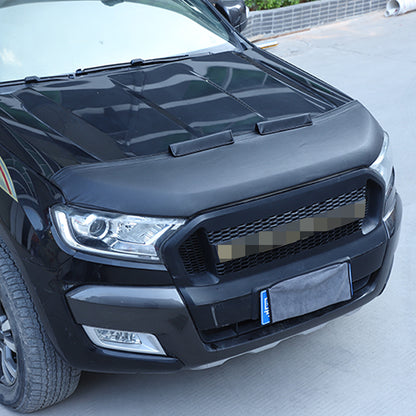 Black Car Bonnet Hood Bra Protector Mask Cover For Ford Ranger 2015-2021 5