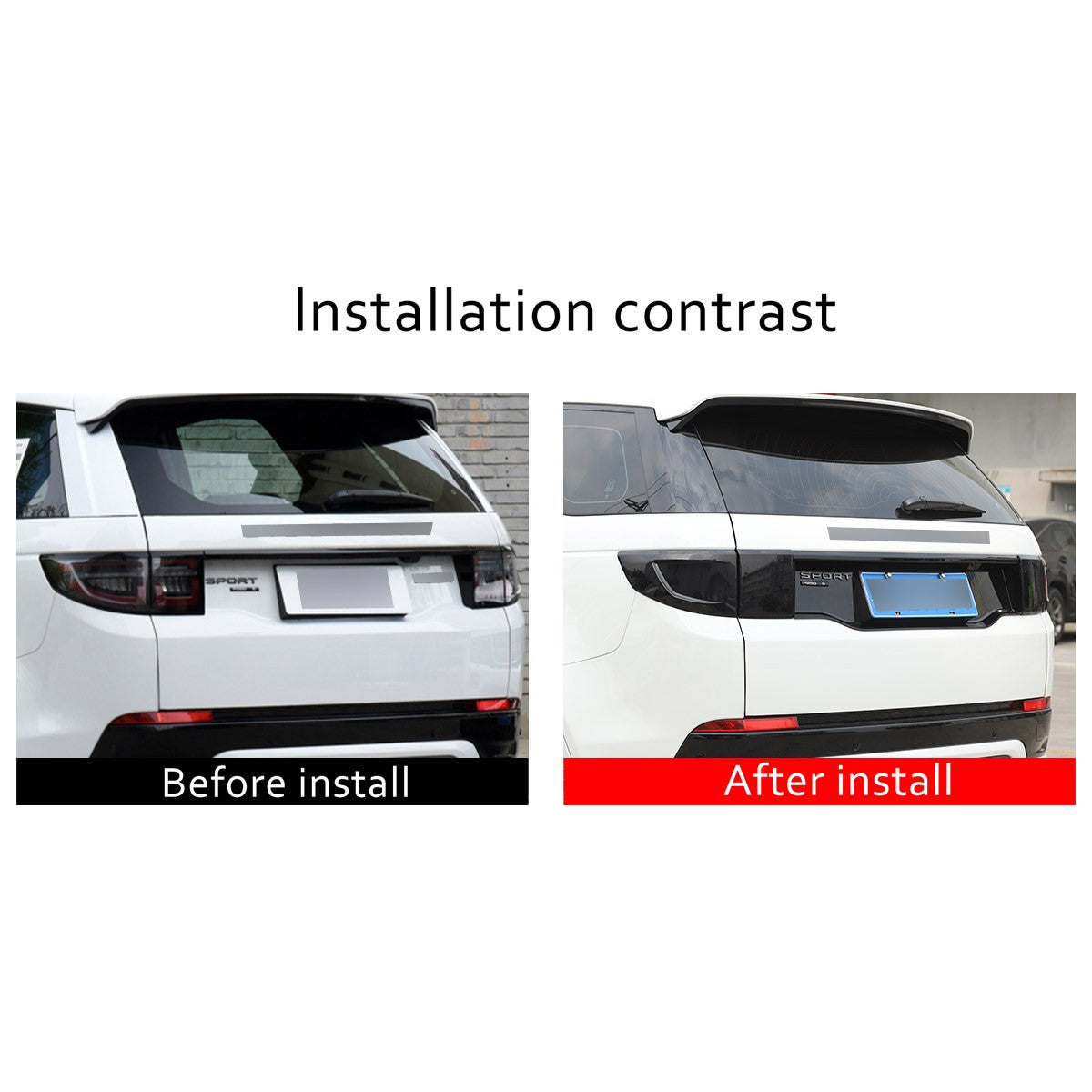 ABS Smoked Blackout Tail Light Covers For Land Rover Discovery Sport 2020-2022 15