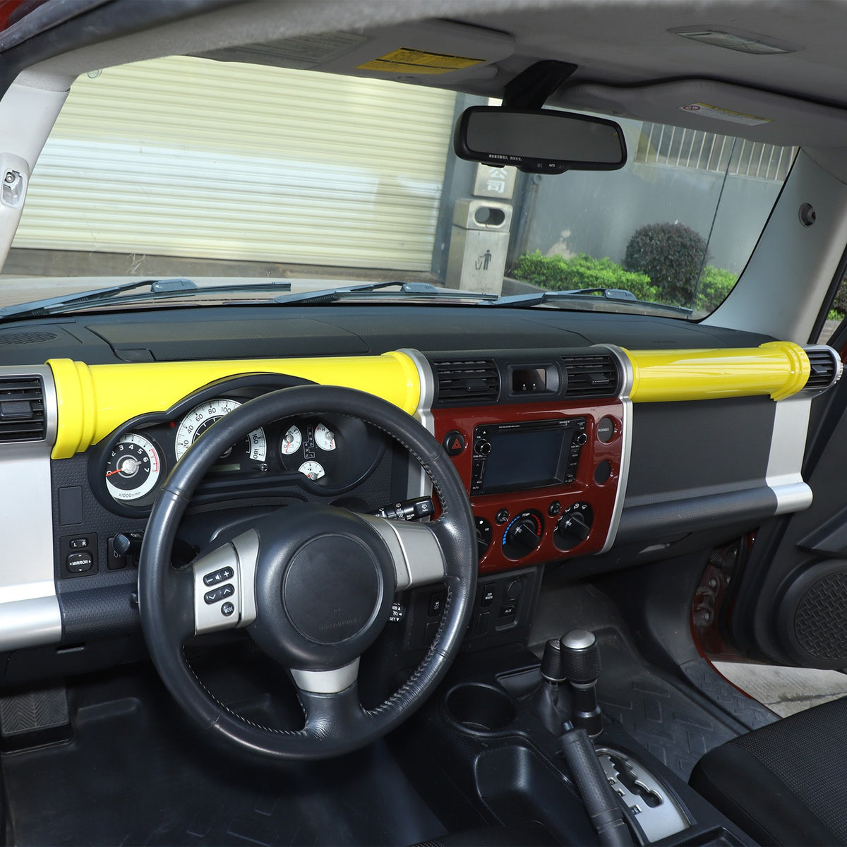 ABS Yellow Center Dashboard Panel Trim Strip For Toyota FJ Cruiser 2007-2021 2