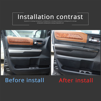 Carbon fiber Color Door Armrest Panel Trim For Toyota Tundra Crew Cab 14-20 10