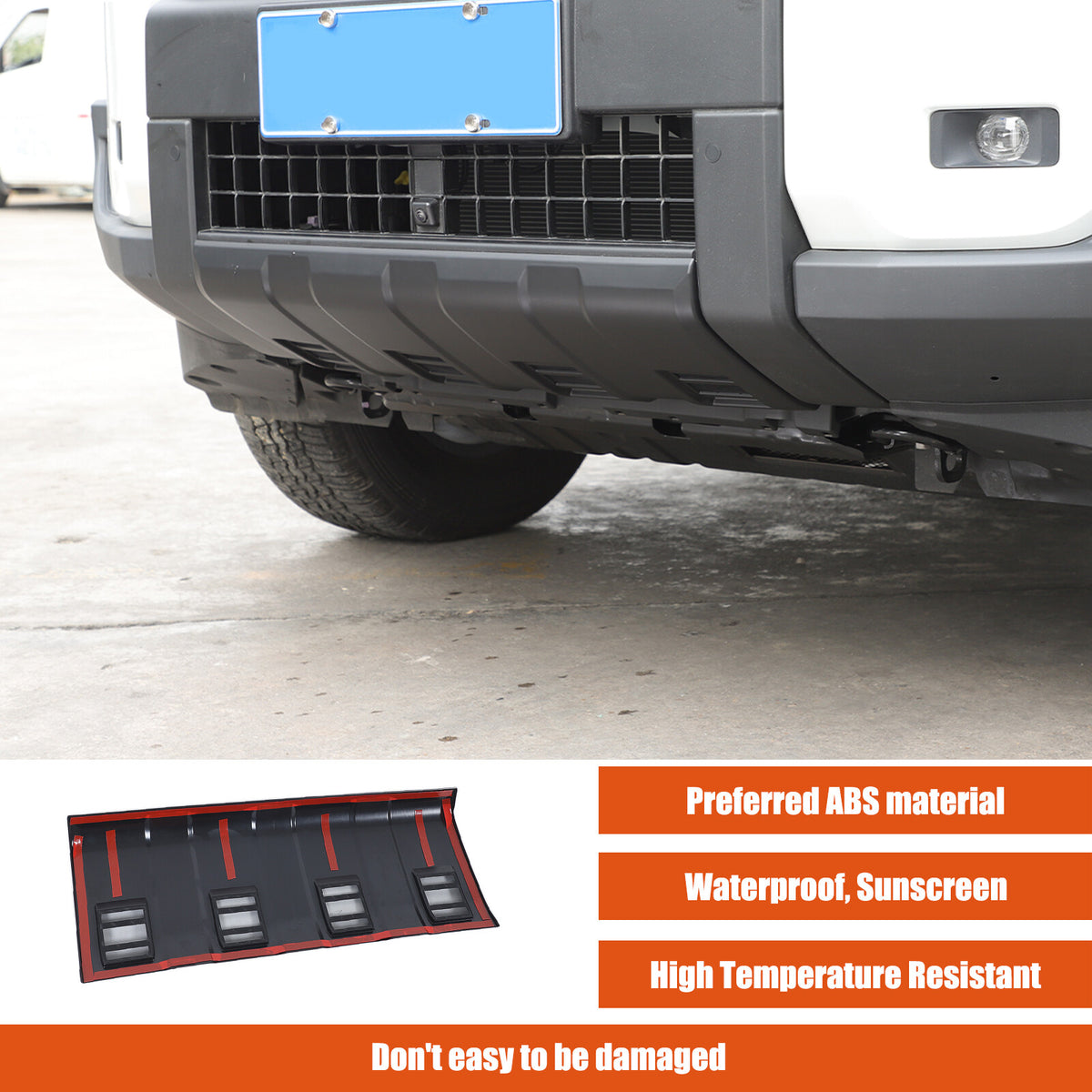 Matte Black Front Bumper Guard Plate Trim For Land Cruiser LC250 2024-2025 16