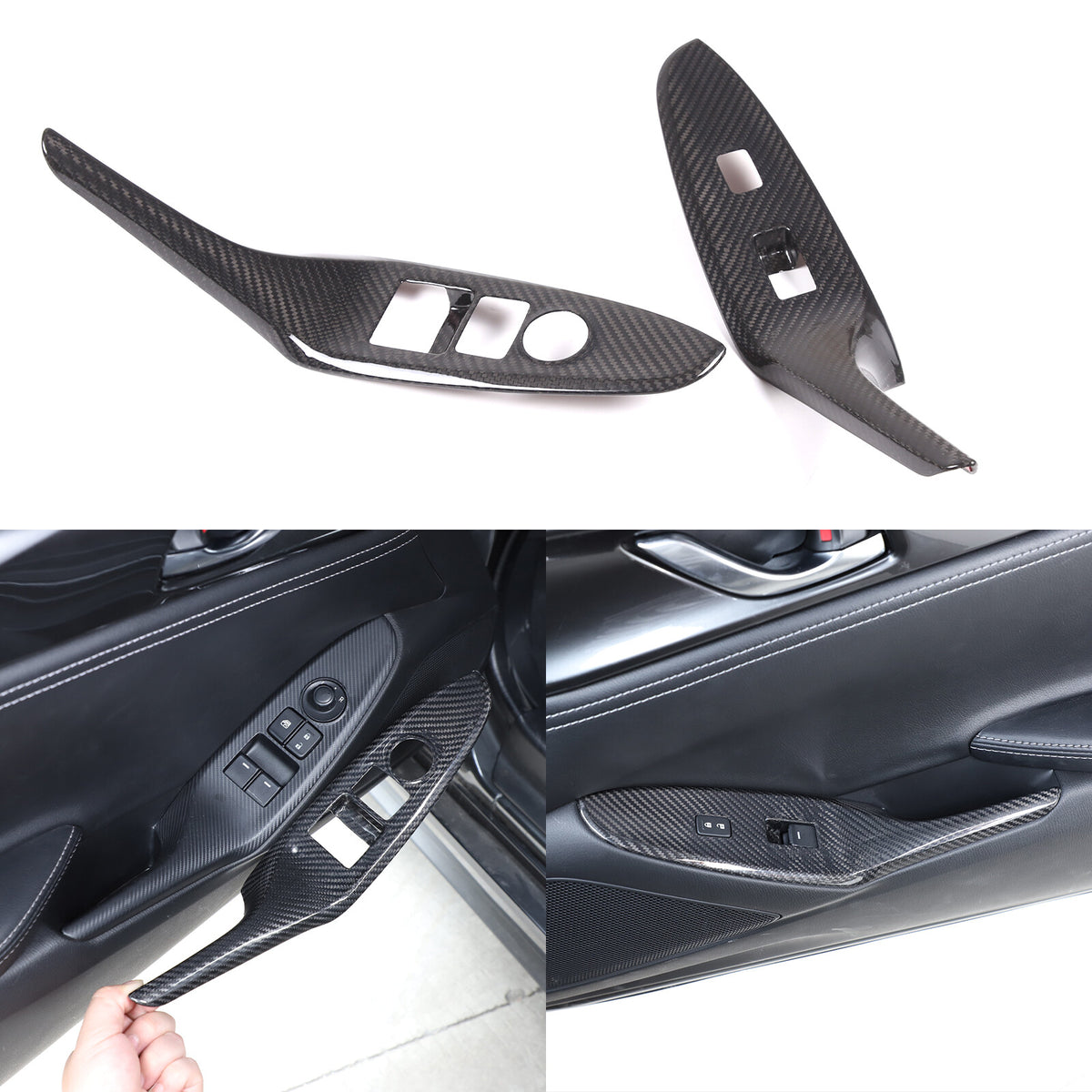 Real Carbon Fiber Interior Center Console Trim Kit Set For Mazda MX-5 Miata 16+ 14