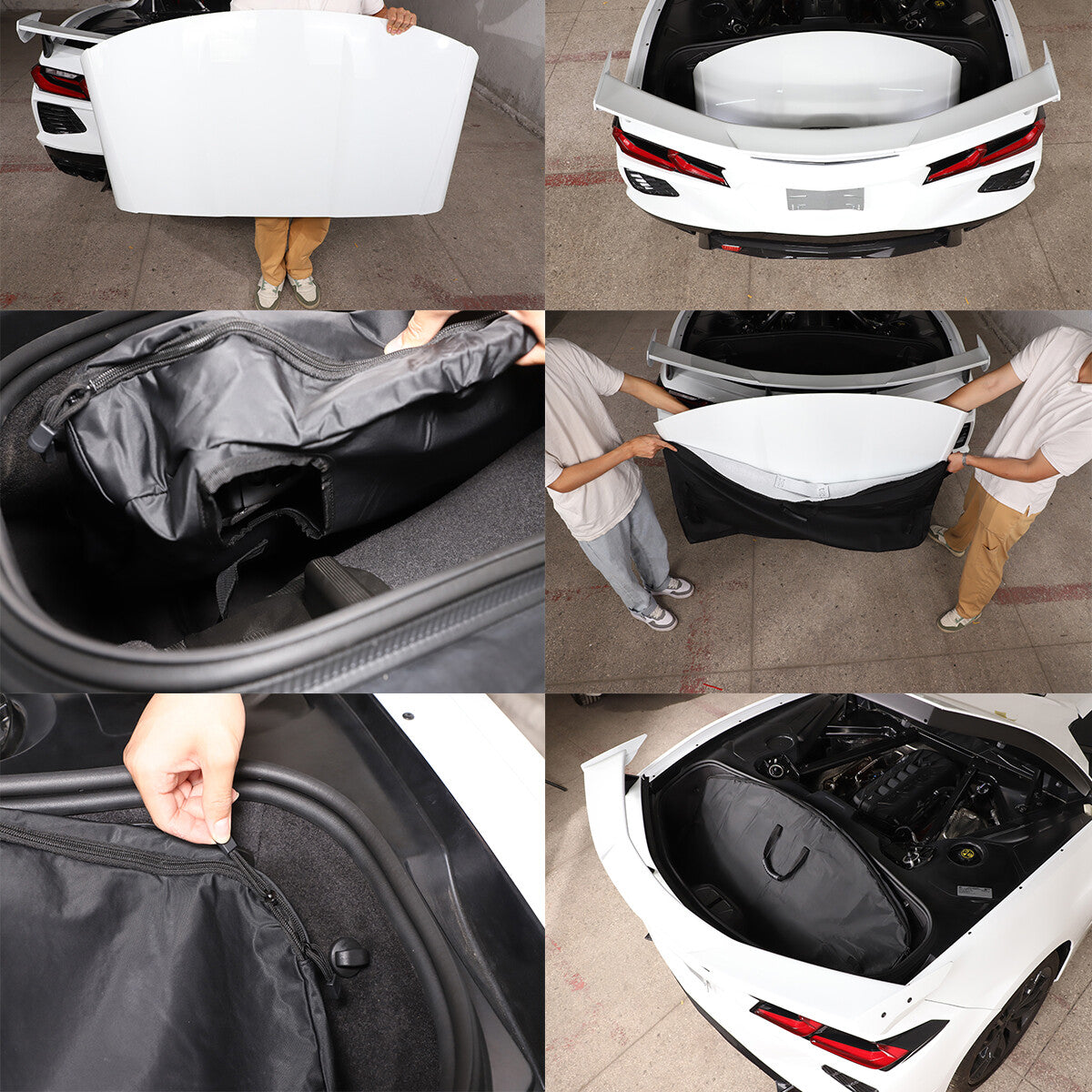 Front & Rear Center Console Storage Bag Tray For Corvette C8 2020+ - Variants 1-5 6
