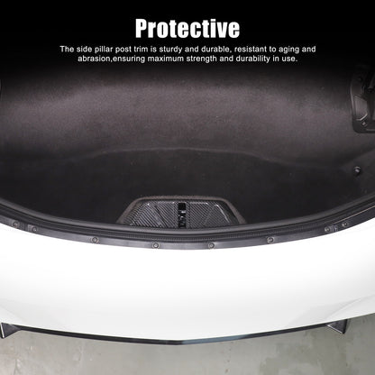 Real Carbon Fiber Trunk Lock Base Cover Trim For Corvette C8 Coupe 2020+ 17
