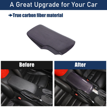 Real Carbon Fiber Center Console Armrest Box Cover Trim For Corvette C6 2005-13 11