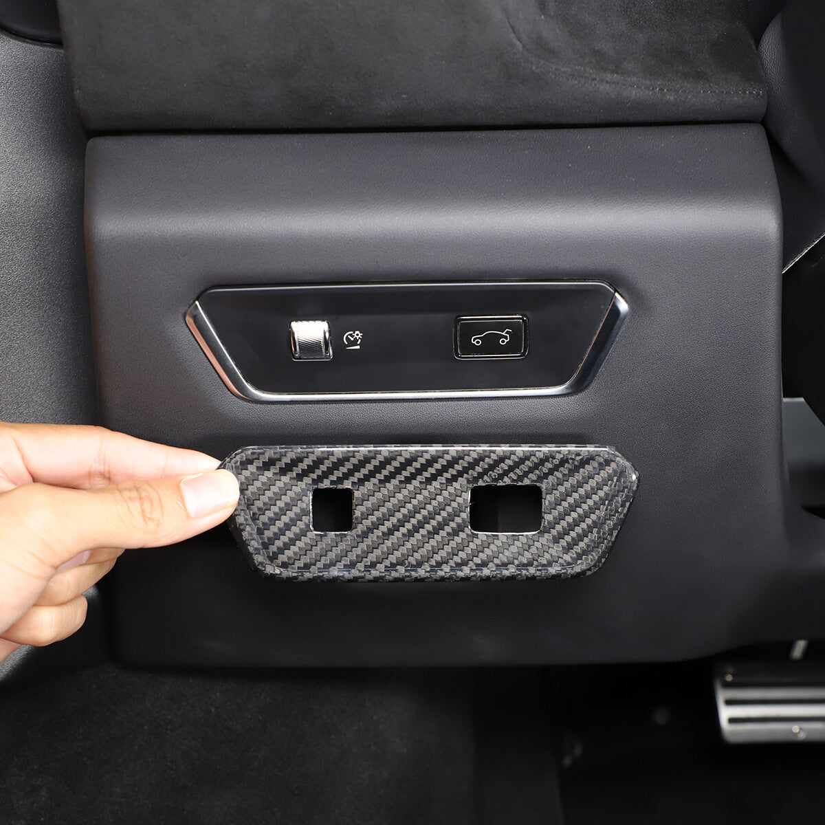 Real Carbon fiber Door Tailgate Switch Button Cover Trim For Lotus EMIRA 2021-25 12