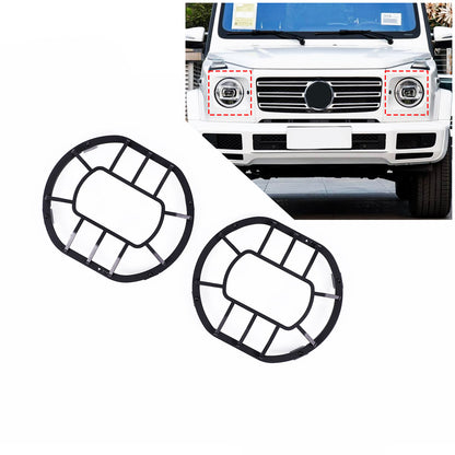 Carbon Front Headlight Protection Mesh Trim Cover For Benz G-Class W463 2019+ 10
