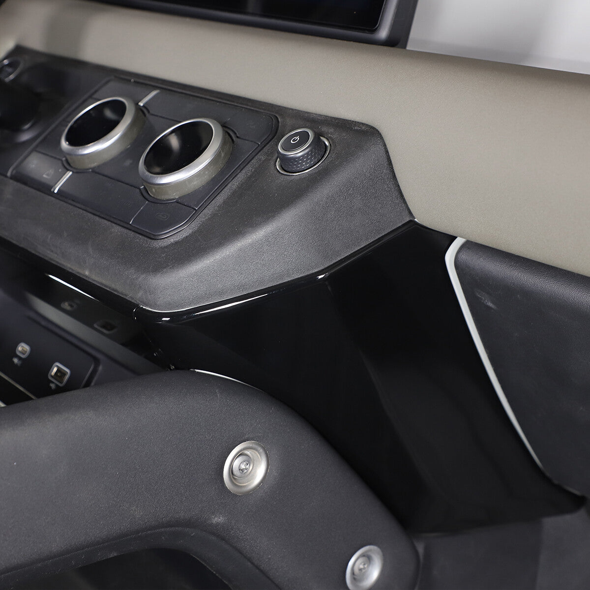 Glossy Black Center Console Knee Side Cover Trim For Land Rover Defender 2022-23 9