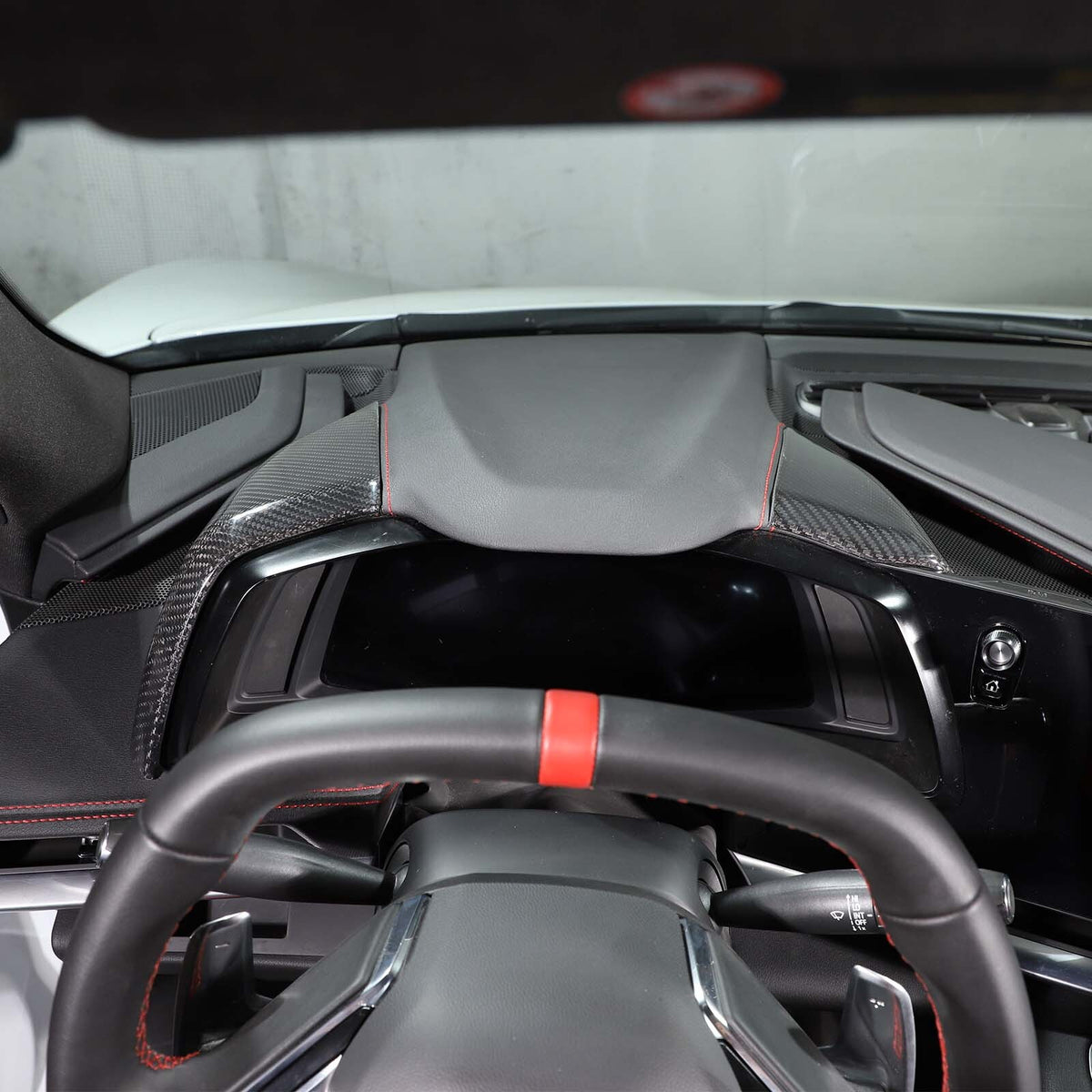 Carbon Fiber Dashboard Cover Side Instrument Hood Panel For C8 Corvette 20-25 US 4