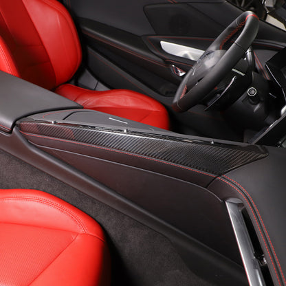 Carbon Fiber Interior Center Console Panel Cover For C8 Corvette Z06 Z51 20-25 3