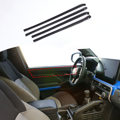 ABS Carbon fiber Interior door panel Trim Strip Cover For Toyota Tacoma 2024+ 3