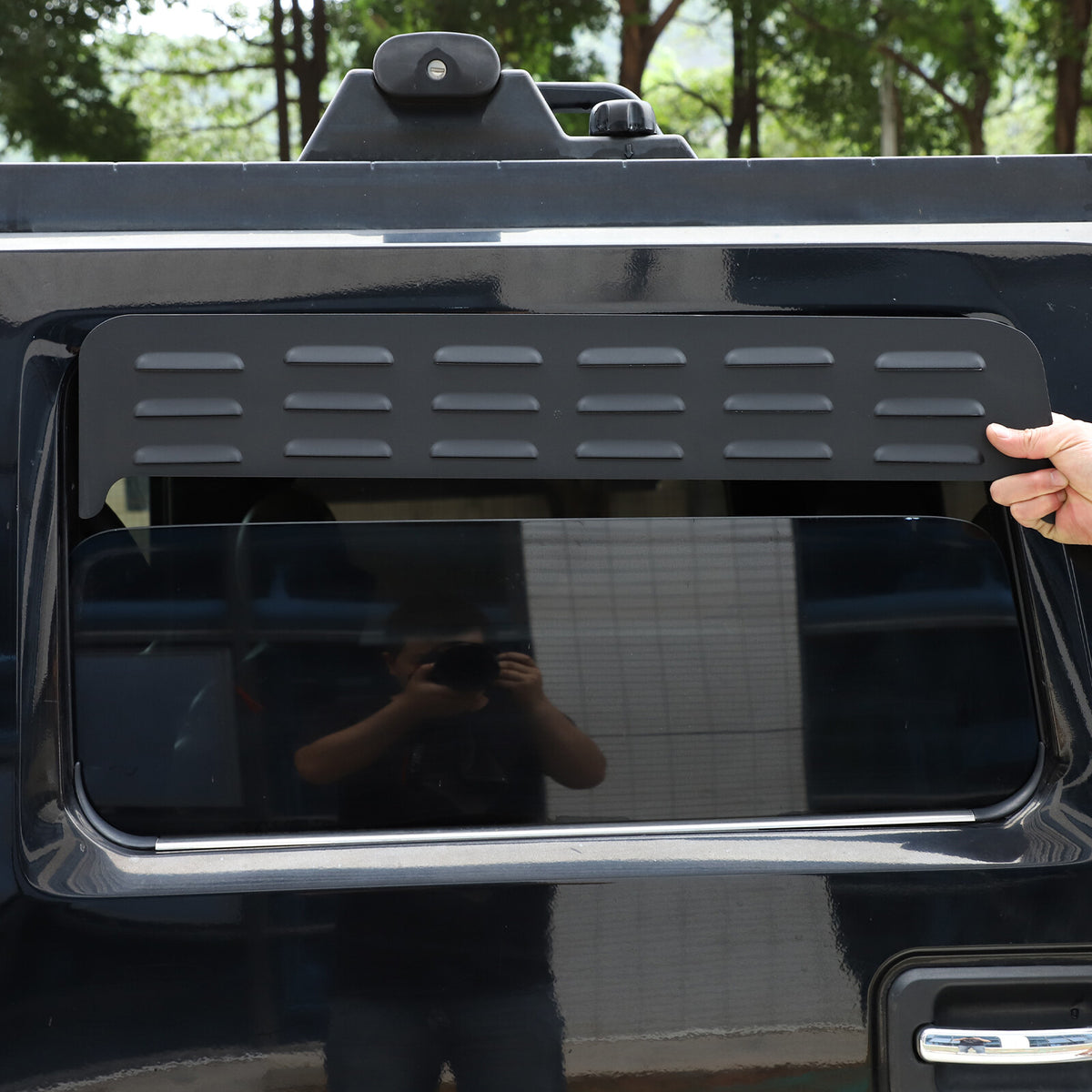 Black Alloy Wagon 2nd Row Door Window Air Vents Screens For Hummer H2 2003-09 US 9
