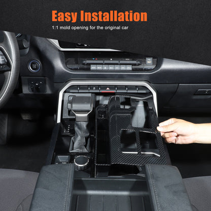 Carbon Center Console Gear Shift Panel Storage Box For Toyota Tundra/Sequoia 22+ 7