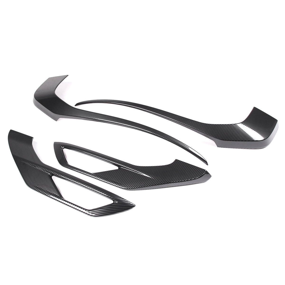ABS Carbon Fiber Front Side Grille Molding Trim For Mitsubishi Outlander 22-23 10