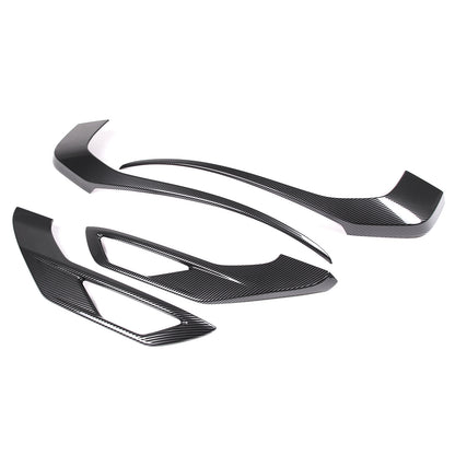 ABS Carbon Fiber Front Side Grille Molding Trim For Mitsubishi Outlander 22-23 10