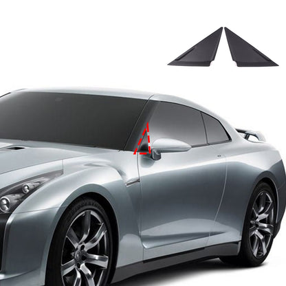 Matte Real Carbon Fiber Front A-Pillar Triangle Trim For Nissan GTR R35 2008-16 12