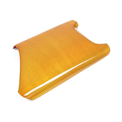 Yellow Carbon Fiber Center Console Armrest Box Cover Trim For Corvette C8 20-26 6