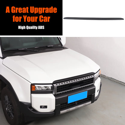 Matt Black Front Grille Upper Engine Hood Trim For Toyota Land Cruiser LC250 24+ 1