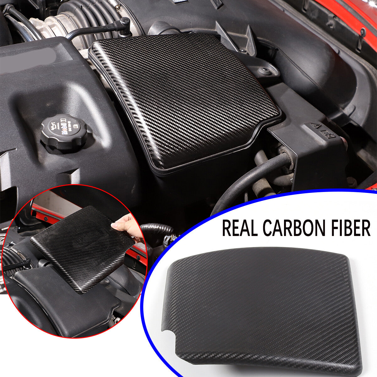 Real Dry Carbon Fiber Intake Manifold Cover Engine Set For Corvette C6 2005-13 12