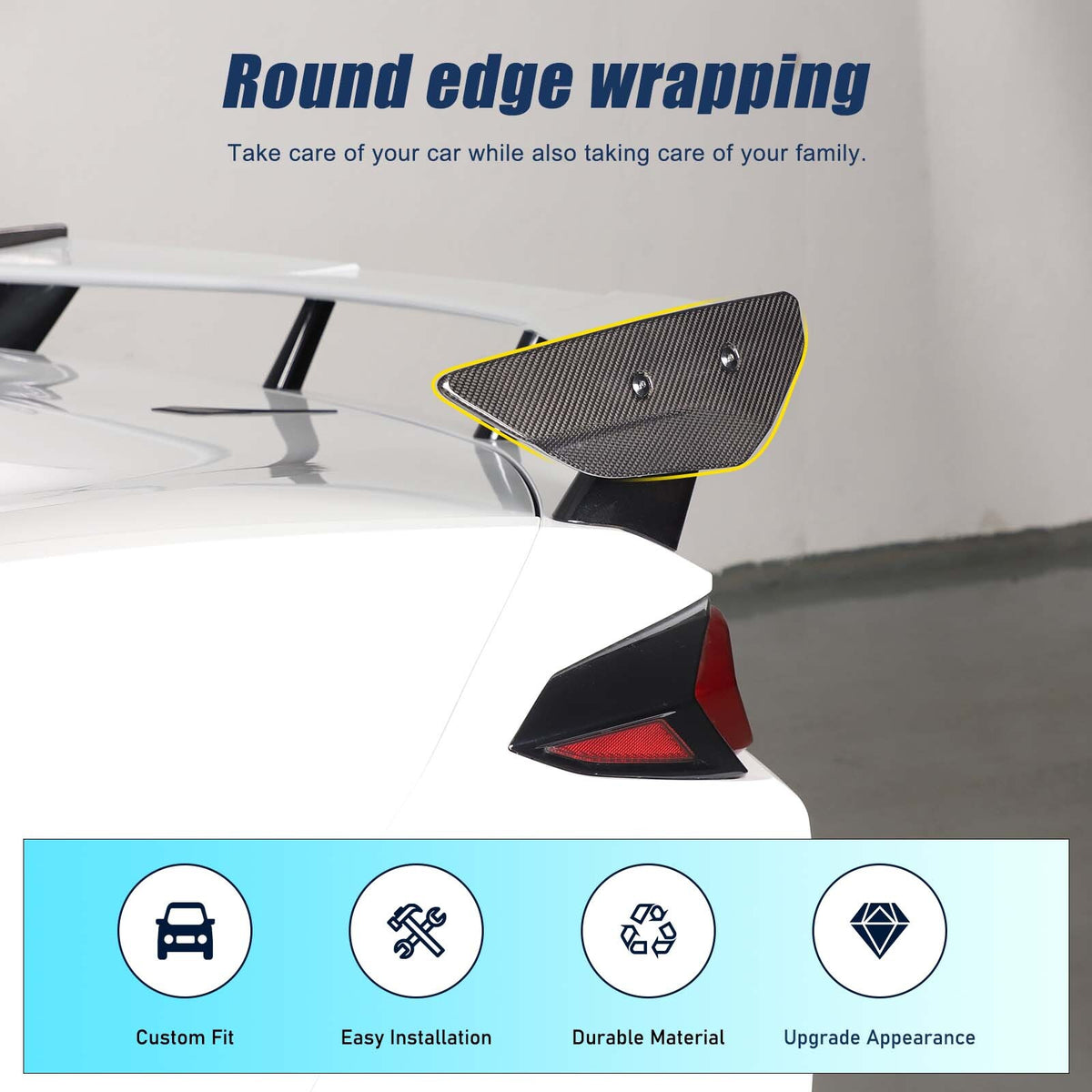 Real Carbon Fiber Replacement Rear Tail Trunk Lid Cover For Corvette C8 20+ US 19