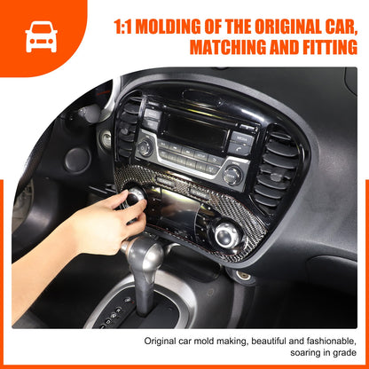 Soft Carbon Fiber Interior Center Console trim Sticker For Nissan Juke 2011-2019 222
