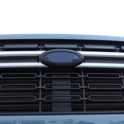 Matte Black Front Bumper Grille Cover +Logo Ring For For Ford Maverick 2022 US 15