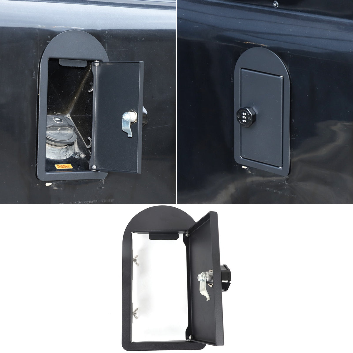 Carbon Steel Fuel Tank Cap Anti-Theft Lock Trim For LR Defender L663 04-18 US 15