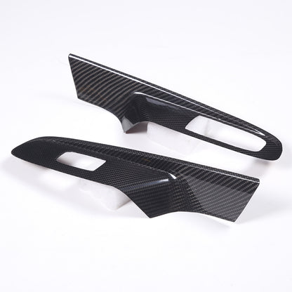 Real Carbon Fiber Window Lift Switch Panel Cover Trim For Corvette C8 Coupe 20+ 13
